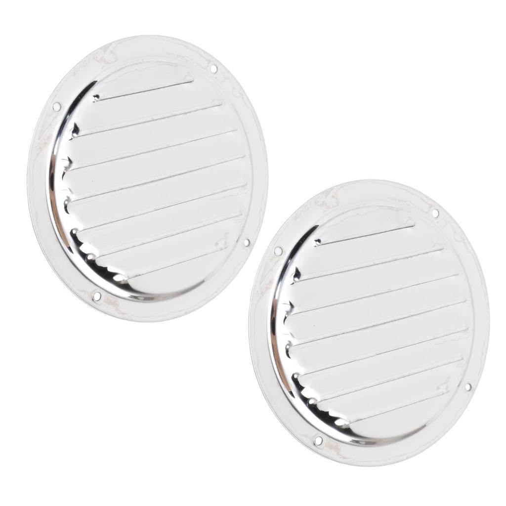 2PCS Boat Round Louver Vent 316 Stainless Steel Marine Ventilation Cover for Ships Yachts RVs