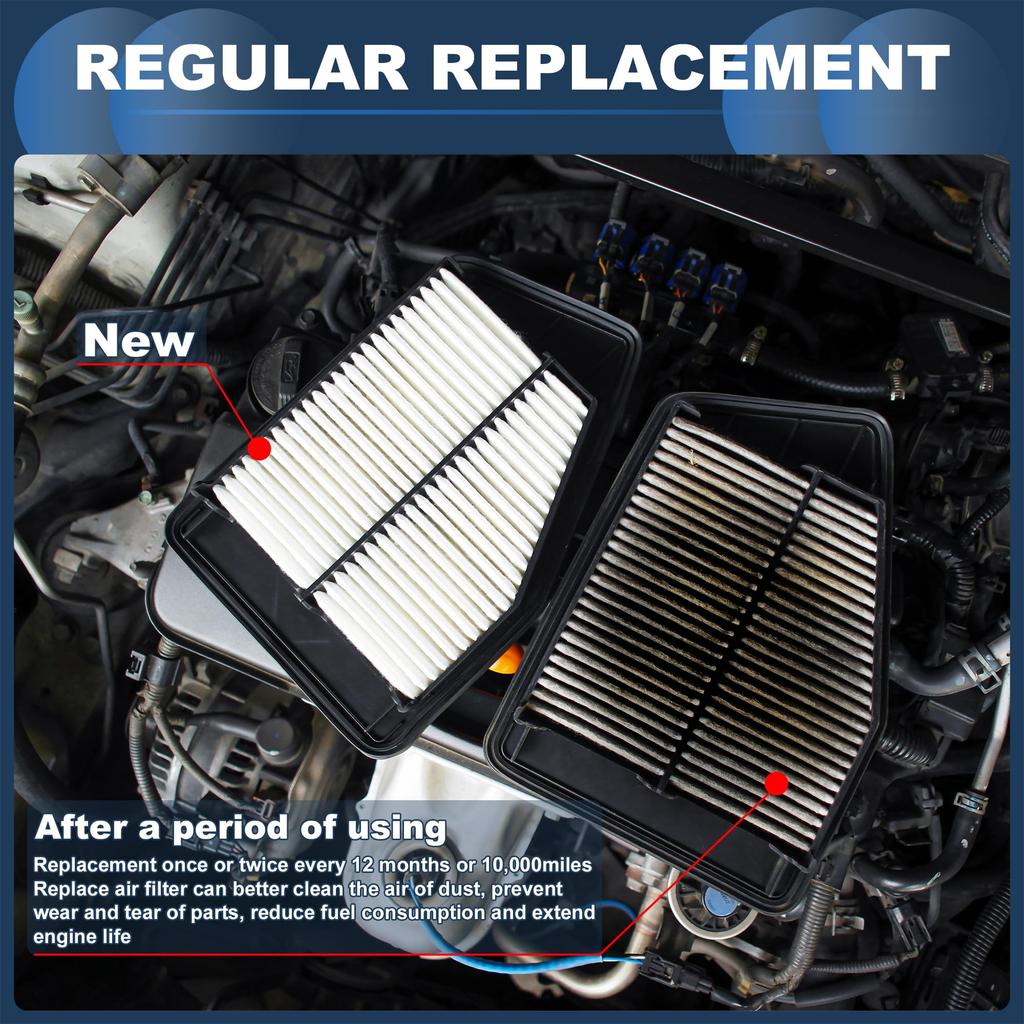 INFINAUTO Engine Air Filter for Toyota Camry Long Life No. 17801YZZ01/1780120040 2.4L/3.0L (2002-2011) -