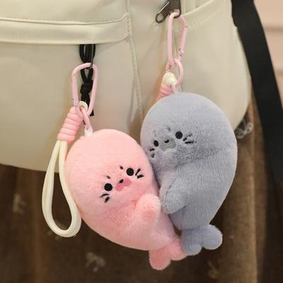 Portachiavi Peluche Sigillo Magnetico, Portachiavi Animale Morbido Carino, Peluche Sigillo Morbido per Borsa Portamonete, Magnete Frigorifero Regalo per Ragazze