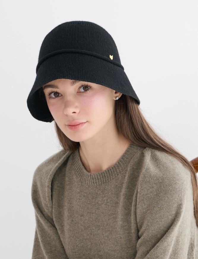 Koipeu Wool Knit Bucket Hat Cf073Ht035 Blk