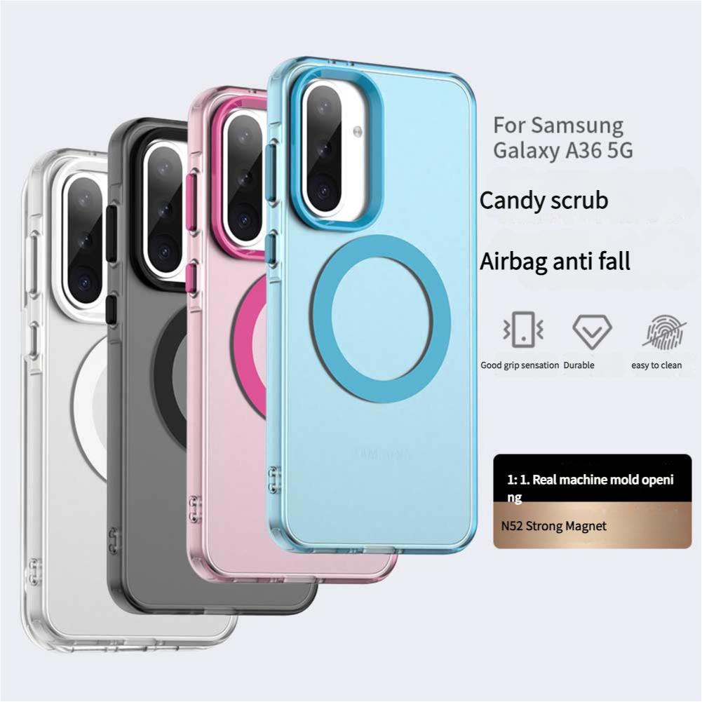 Magsafe Matte Phone Case For Samsung Galaxy A36 A56 A26 A16 5G Protective Case Magnetic Wireless Charging Shockproof Back Cover