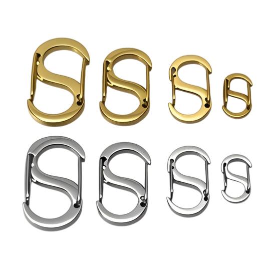 Nerezová přezka na náhrdelník Hák ve tvaru S Klipový konektor Řetízek na náramek DIY Klíčenka Šperky Kovová dvojitá karabina