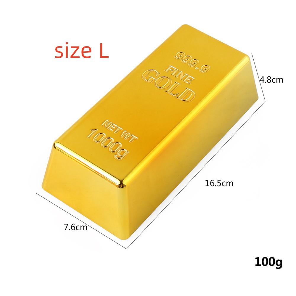 Fake Gold Bar Replica Golden Bullion Glittering Brick Decorative Movie Prop For Stage Decoration Halloween Pirate Party Supplies