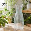 Trendy Flower Container Clear Bud Vase, Plastic Transparent Modern Vase Table Centerpiece for Home Party Wedding Decor Minimalist