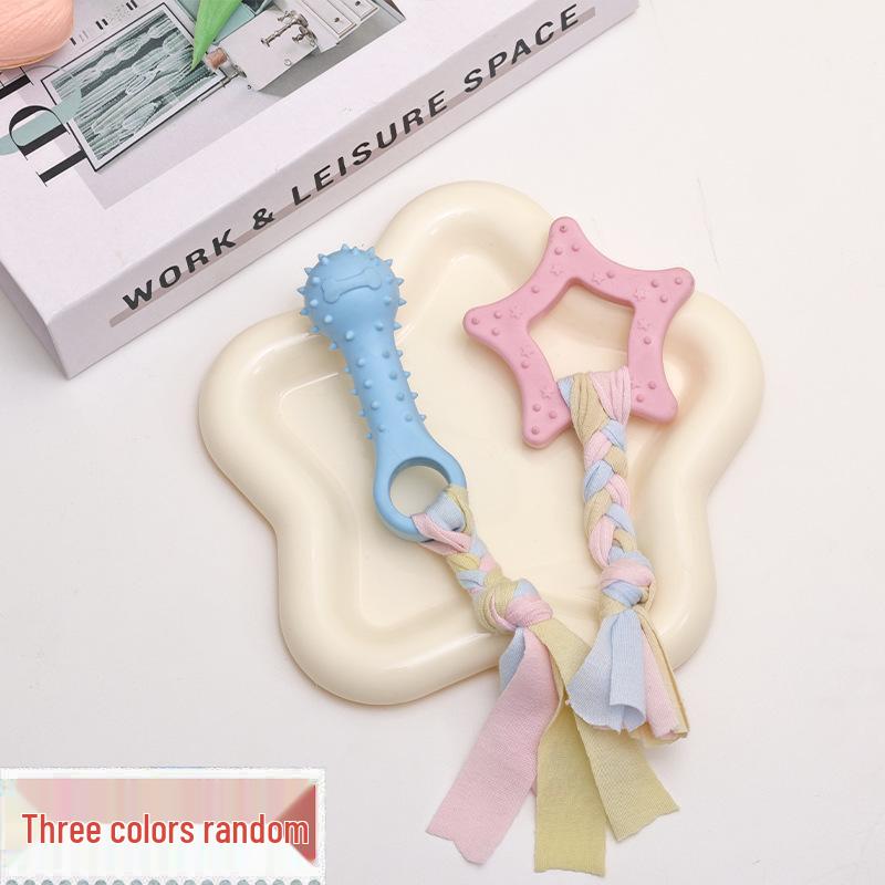 Durable TPR Dog Teething Toys with Cotton Rope