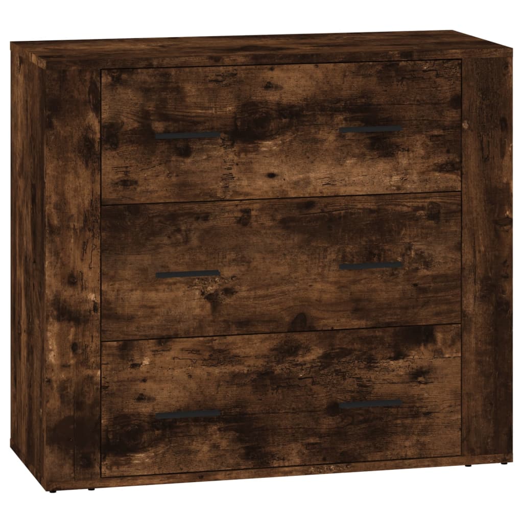 Sideboards 3 pcs Smoked Oak Wood Composite