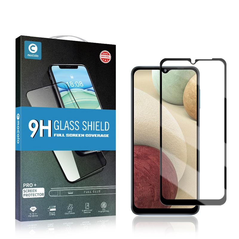 

MOCOLO Full Glue Full Covering Silk Printing Tempered Glass Film Screen Protector for Samsung Galaxy A12 Black