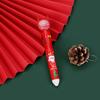 1 Pcs New Christmas Santa Press‑Type Ballpoint Pens 10‑Color 0.5mm Multicolour Pen Student School Xmas Stationery Supplies