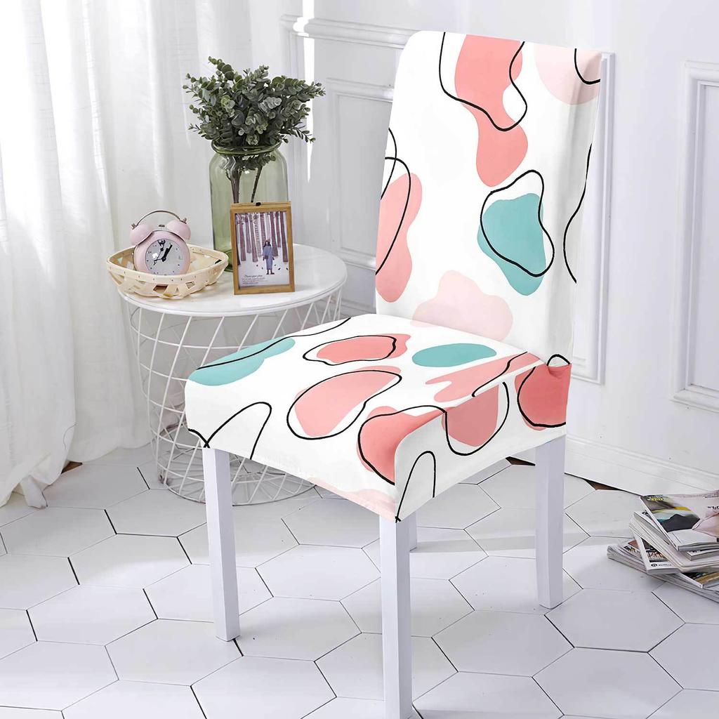 Printed Chair Cover Instagram Style Botanical Pattern Elastic Chair Cover All Season Universal Integrated Backrest Chair Cover