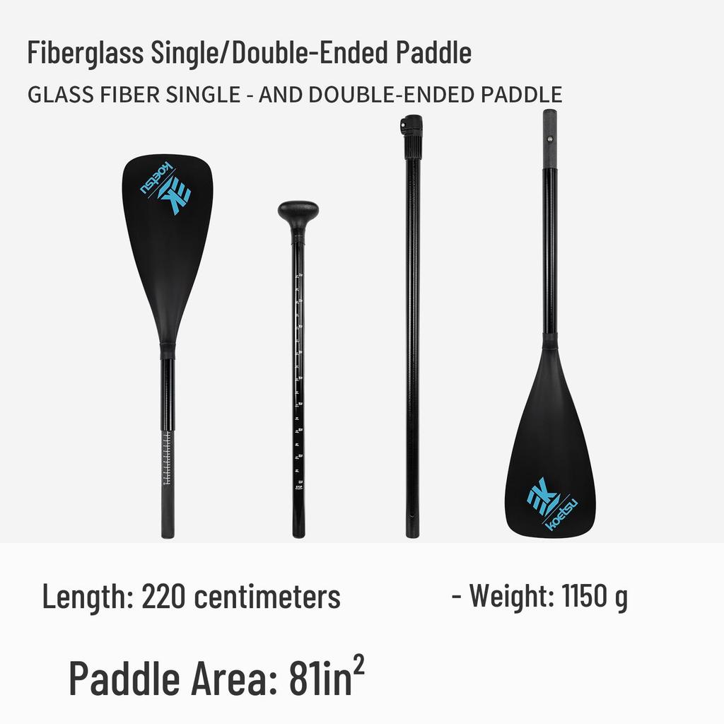Koetsu Adjustable Double-Headed Aluminum Kayak Paddle