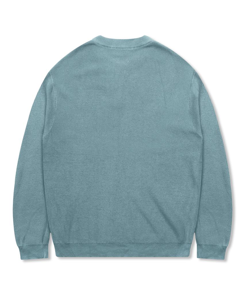 XTONZ Xtk166 Loose Fit Henley Neck Pullover Knit (Mint)