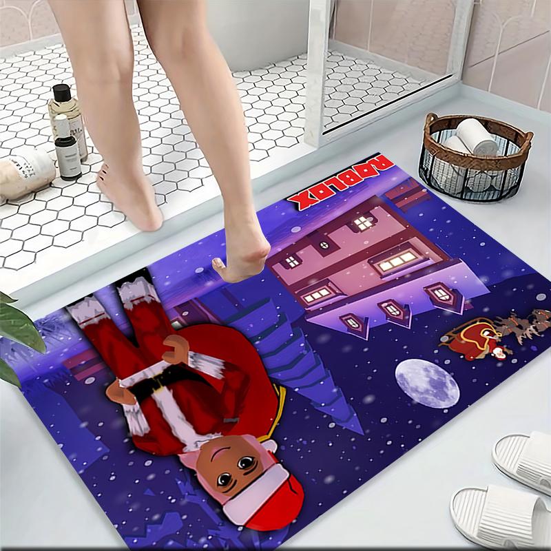 1Pc Elf Shelf Roblox Carpet Rug Soft Washable Antislip Home Living Room Sofa Mats Personalized Christmas Rug