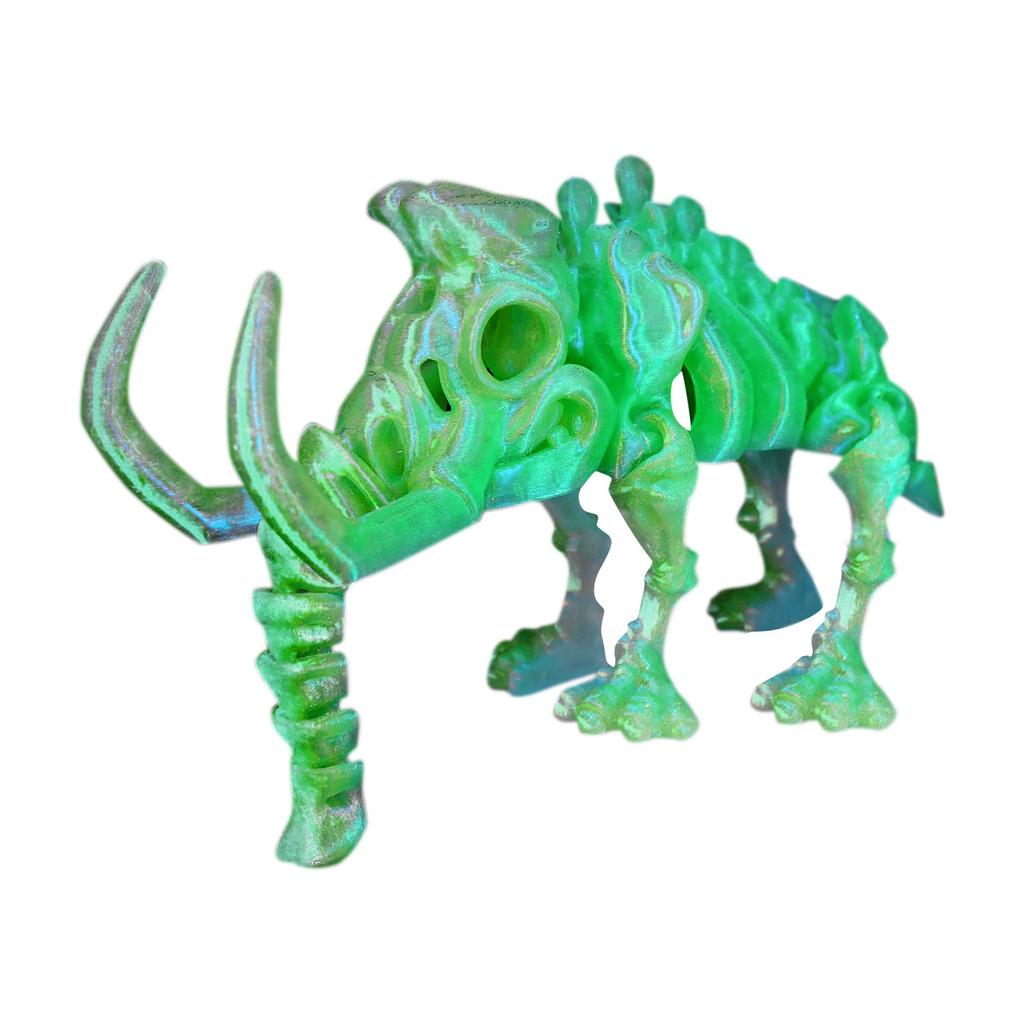 3D Printed Mammoths Figures Toys Model Multi-Jointed Movable Ornament Realistic Animals Decorative Desktop Creative Novelty Toys