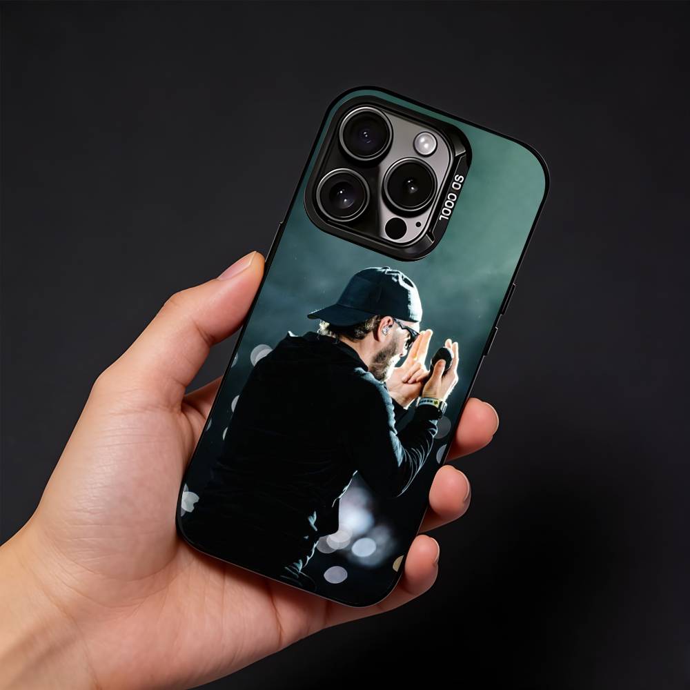 J-Julien Mari Jul   Phone Case For iPhone17, 16,15,14,13,12 Pro Max Black Candy Matte Shockproof Cover