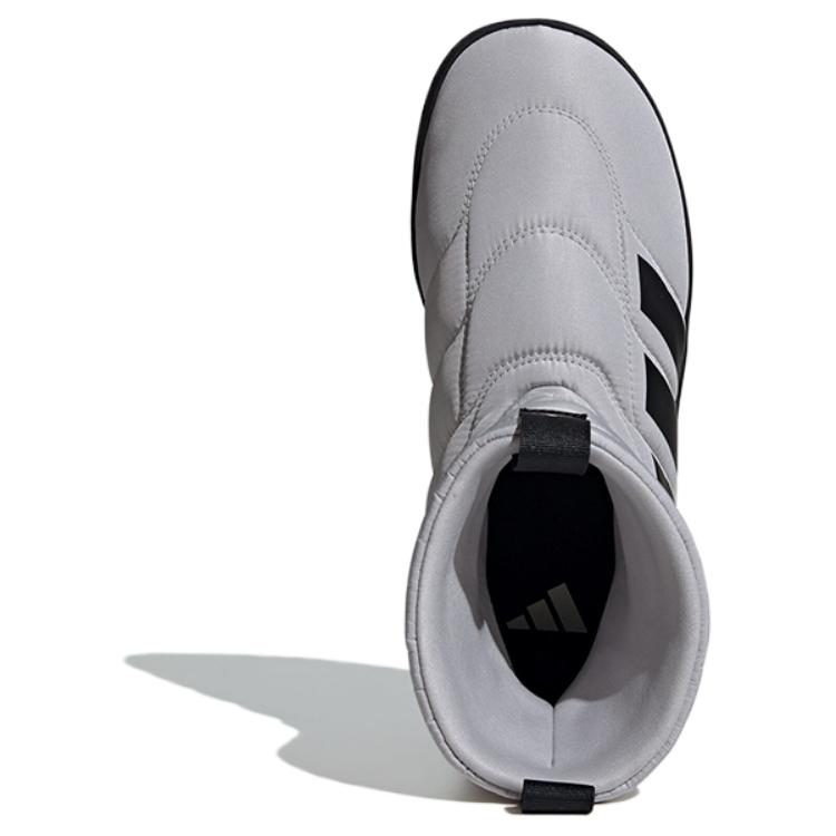 Adidas Adipuff Slip Resistant Abrasion Resistant High top Casual Shoes Unisex Gray JR0071
