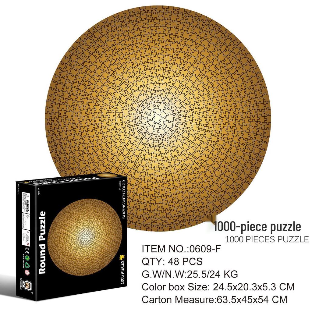 1000-Piece Adult Christmas & Halloween Round Jigsaw Puzzle Decompression Toy