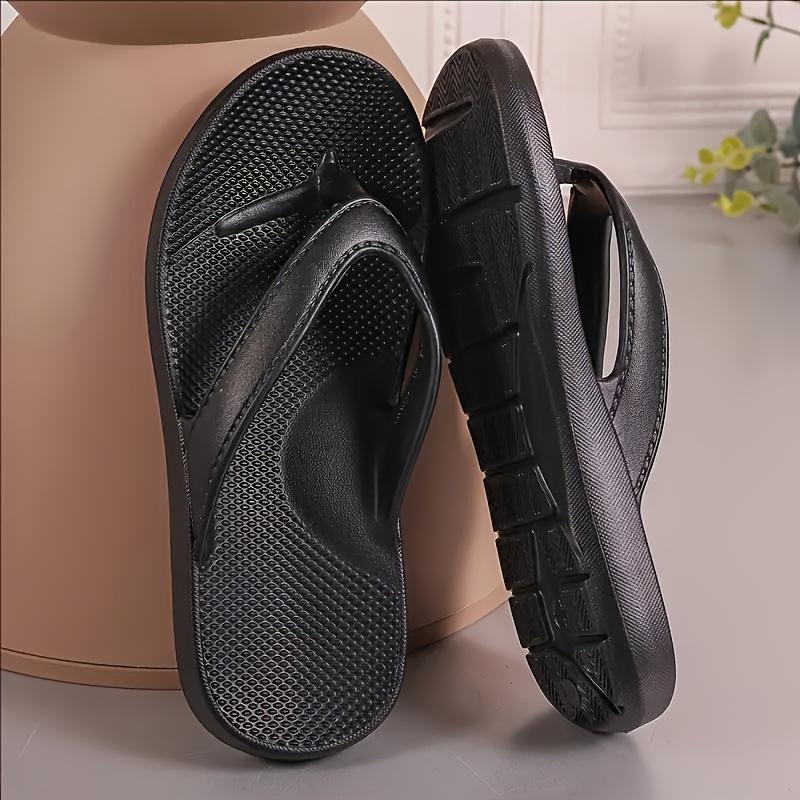 Women's Stylish Casual Solid Colour Flip-flops, Comfortable and Soft, Suitable for All Seasons, Perfect for Everyday Life, Work or Beach Holidays