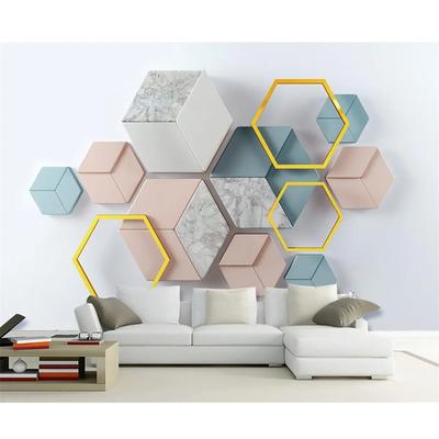 Modern Simple Wallpaper Geometric Marble Mural Home Decor 3d Wallpaper