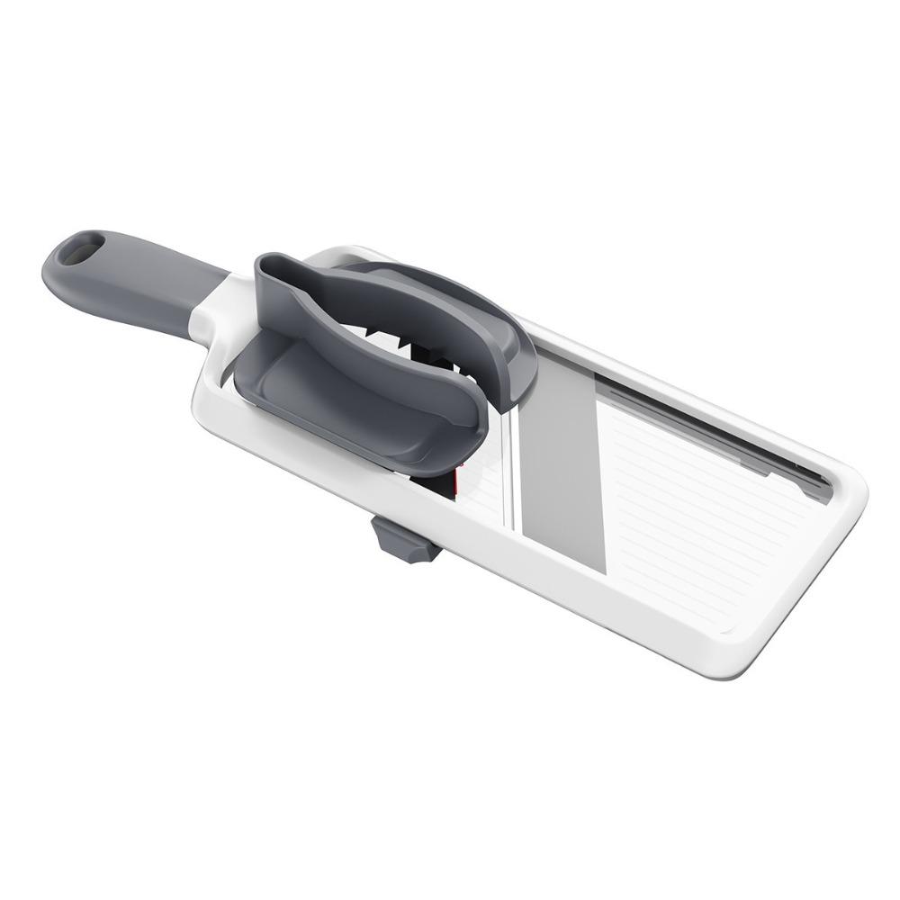 

Vegetables Chopper Adjustable Stainless Steel Blades Cucumber Onion Food Cutter Handheld Slicer Easy to Clean for Home Kitchen