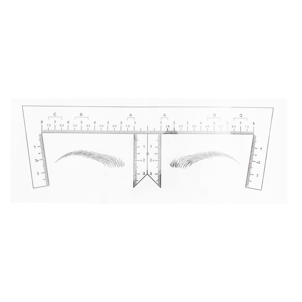 50Pcs Transparent Eyebrow Stencils Stickers Microblading Eyebrow Ruler SelfAdhesive Brow Sticker