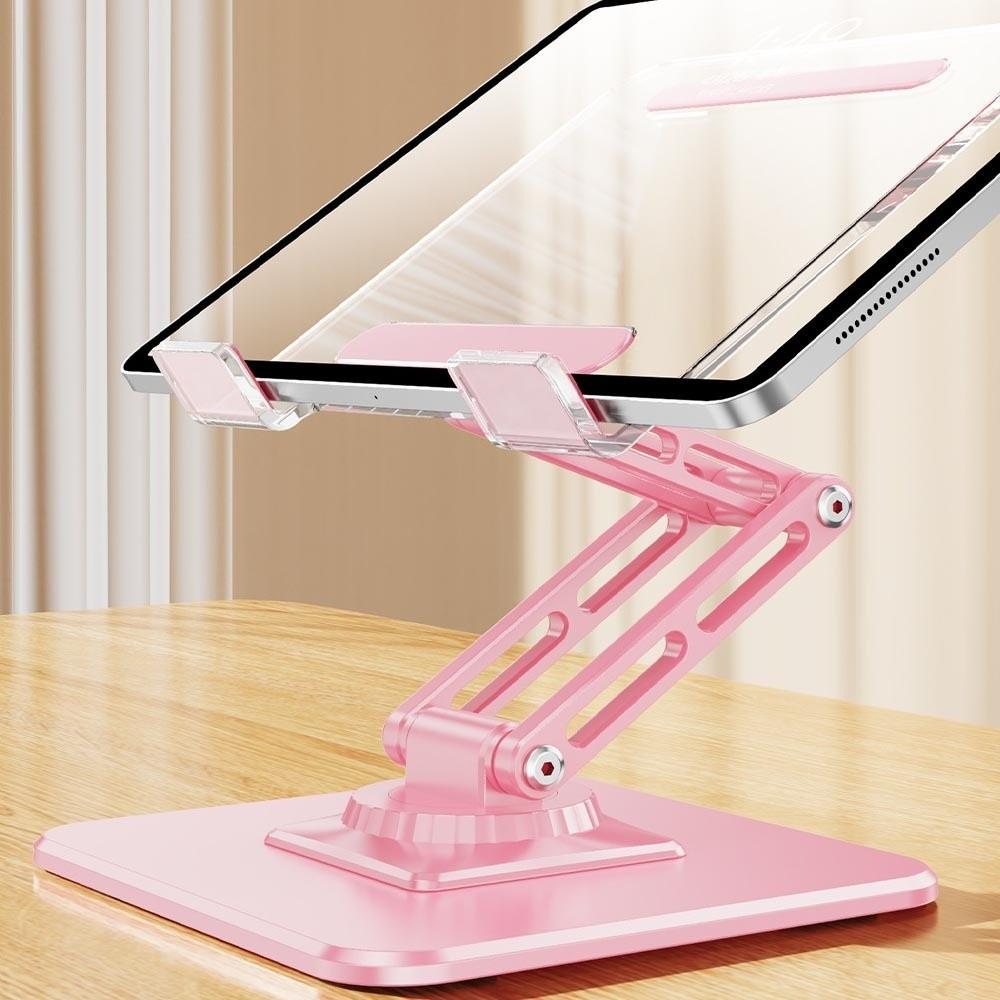 Metal Frame Tablet Foldable Holder Transparent Tablet Phone Bracket Foldable Tablet Stand  Office