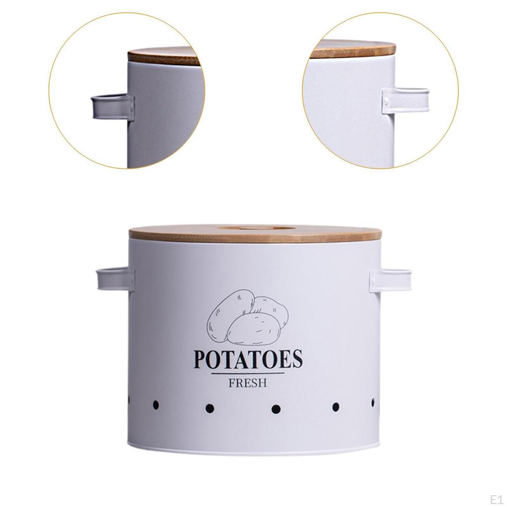 Nádoba na pracovní desku pro cibuli a česnek, Vintage úložný box na zeleninu