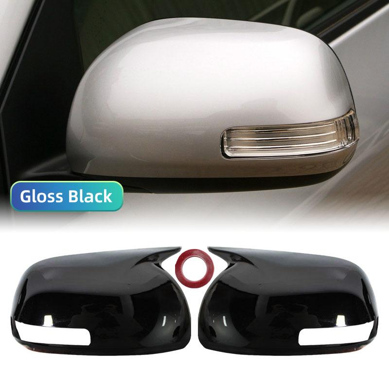 For Toyota RAV4 XA30 2008-2013 Black/Carbon Side Door Rearview Mirror Cover Cap Trim Shell Sticker Car Styling