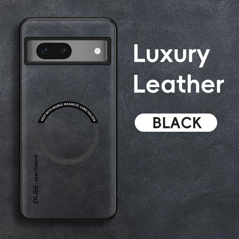 

Magnetic Retro Leather Soft Case For Google Pixel 7 Pro 7A Pixel7 Pro Google7A Wireless Charging Phone Case Cover For Google 7 Pro чёрный