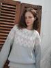 Etmont Nordic Round Knit Pullover, Light Gray