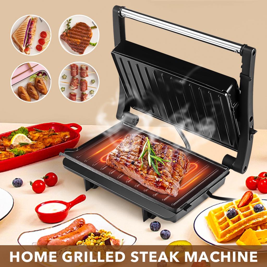 Grilled Steak Machine Breakfast Machine Double Heating Grilling Machine 1000W Household Grill Smokeless Barbecue Machine
