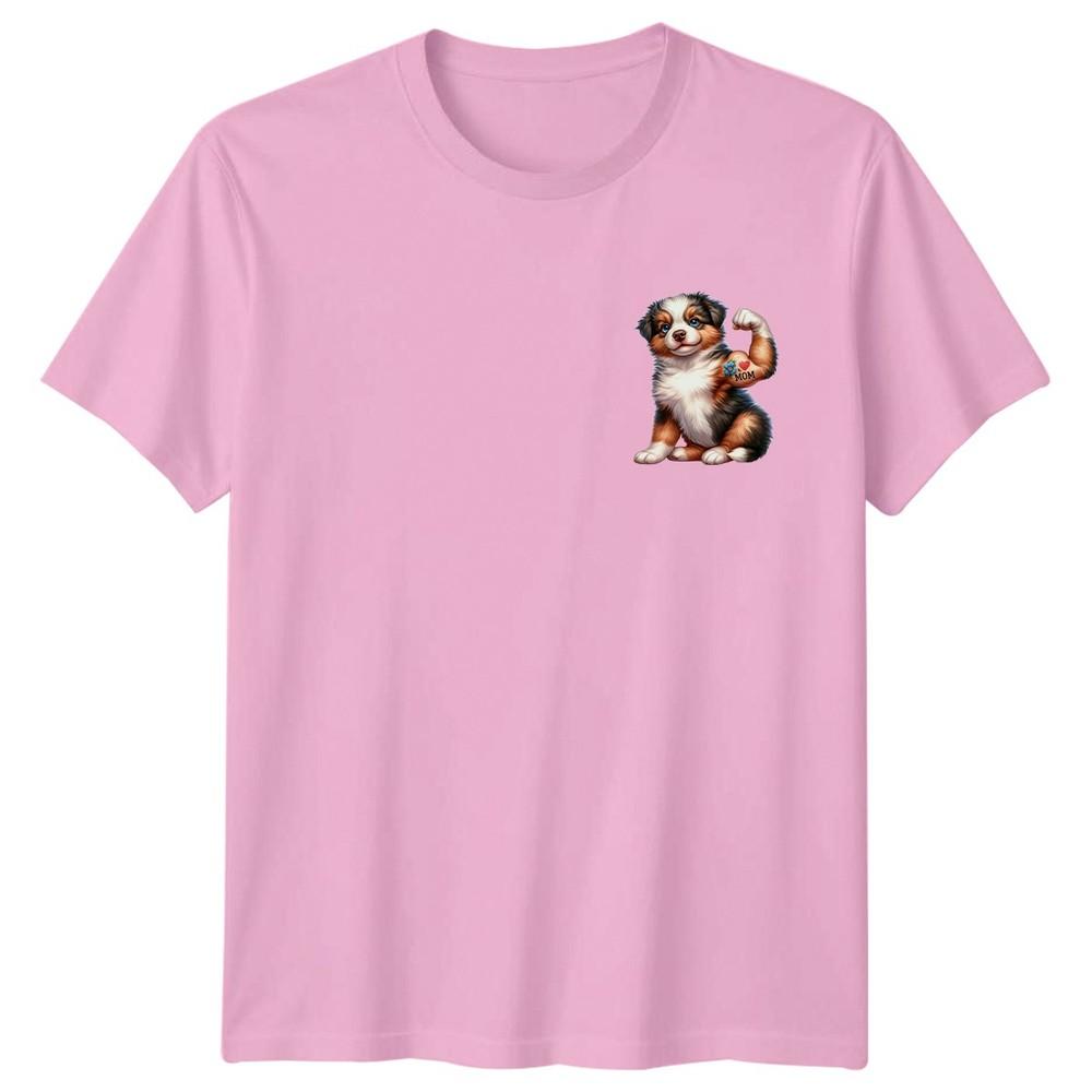Puppy Mom Tattoo Australian Shepherd Dogs Unisexs TShirt Unisexs Tee Graphic Top