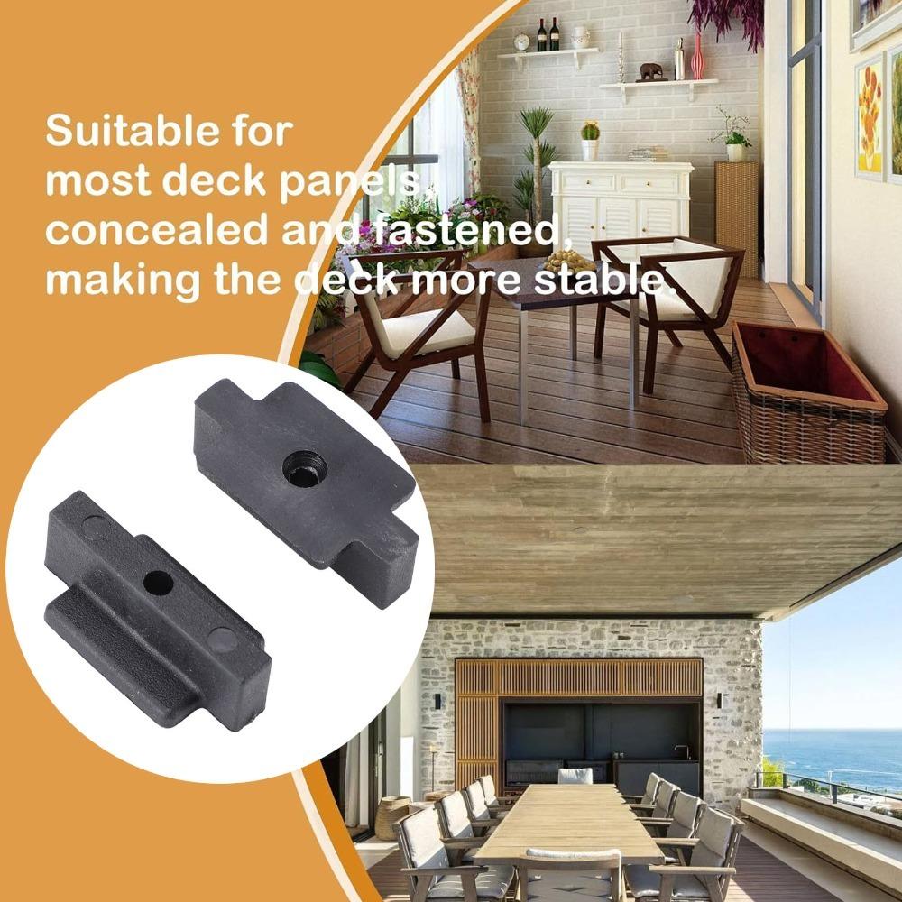 100pcs Nylon Hidden Deck Fasteners Easy Installation Composite Decking Clips  Outdoor