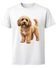 Süßer flauschiger Doodle Hund Illustration Haustierliebhaber T-Shirt Unisex Tee