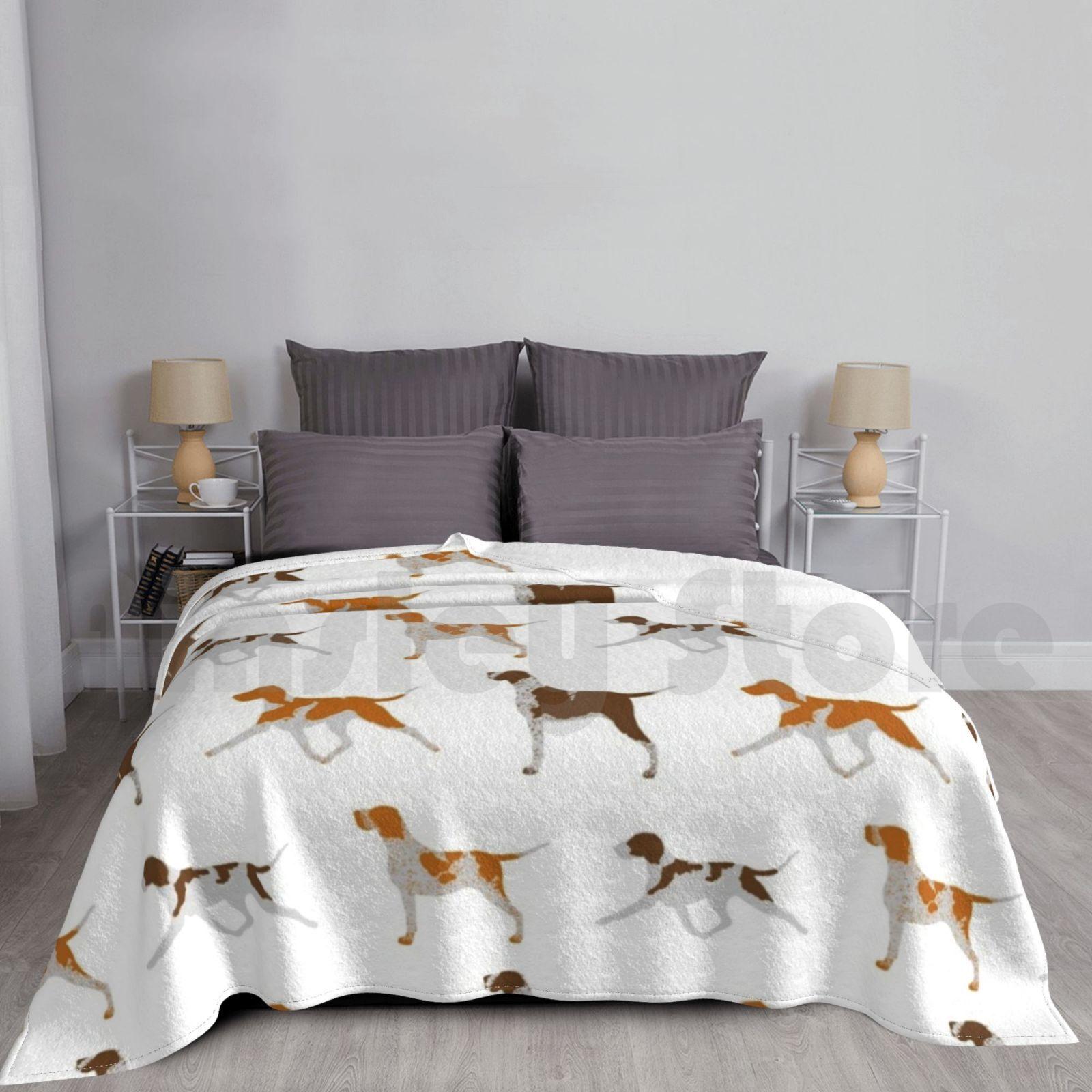 Bracco Italiano Blanket Fashion Custom Bracco Italiano Bracco Italiano Italian Bracco Dog Orange And White Size: 75*100cm, Weight: 230 GSM