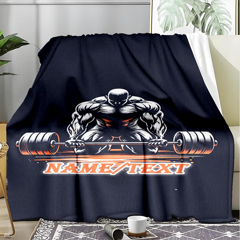 1PC Custom Name Strength outdooor Flannel blankets Throw Blanket All-Season Throw Gift Bedspread for Couch, Bed, Camping Holiday Birthda