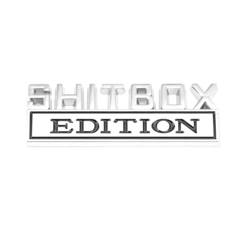 

Наклейка на автомобиль металлическая SHITBOX Edition значок эмблема передняя решетка капота для Ford F150 F250 F350 Silver Black Stickers