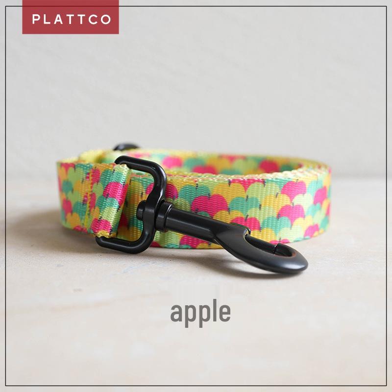 PLATTCO Customized Apple & Strawberry Print Dog Leash PDL326 S 2.0cm x 120cm