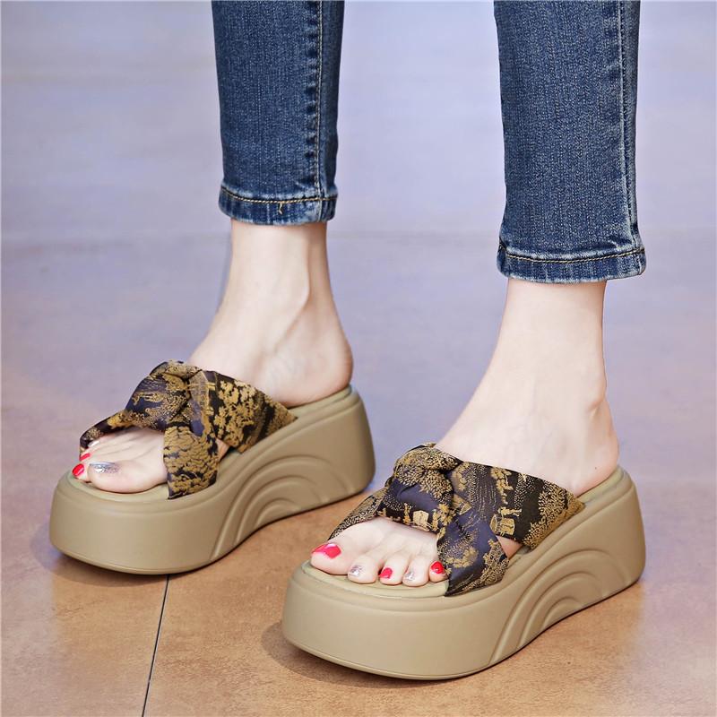 High-top Slippers, Heightening Women's Shoes, New Style Casual Shoes, Soft Sole
