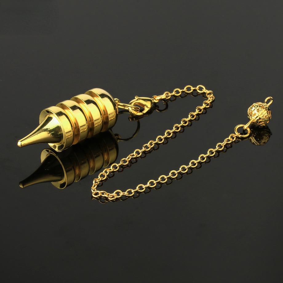 Cone 100% Copper Brass Metal Pendant Pendulum for Divination Dowsing Reiki Healing Egyptian Isis Pendulos Professional A001