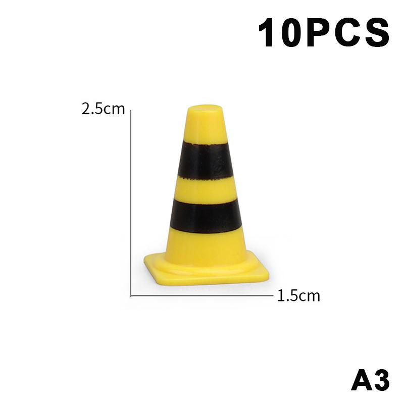 10Pcs Mini Traffic Cones Abs Plastic Road Cone Model For Scene Layout, Pretend Play And Photography Props