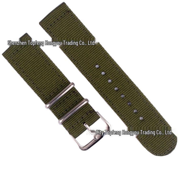 Regnbuefarget klokkereim i lerret og nylon i koreansk stil (18/20/22/24 mm) for Apple Watch