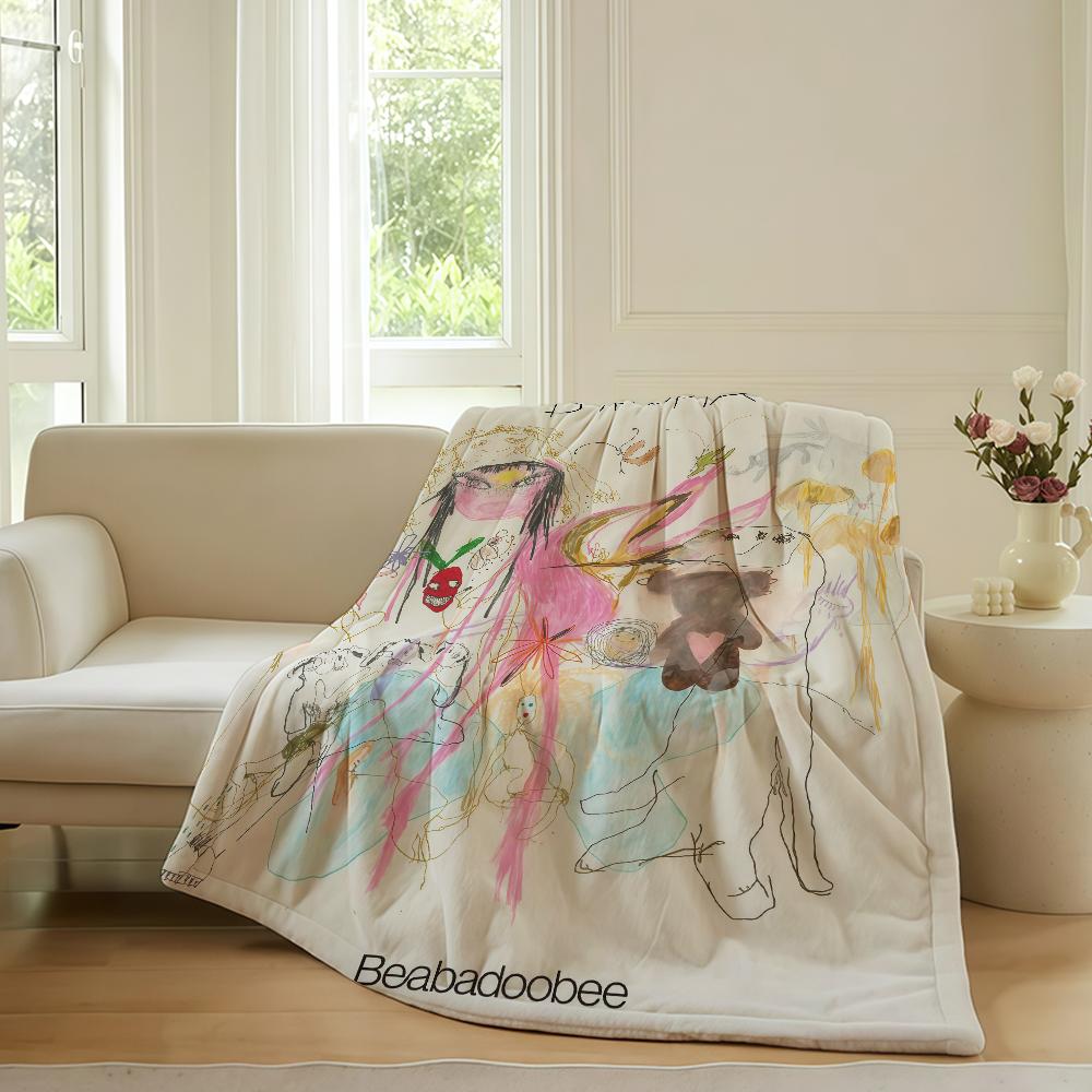 

British singer B-Beabadoobee Blanket For Sofa Office Bed Plane Travel Sleep Read Relax Camping Soft And Warm 30x40in