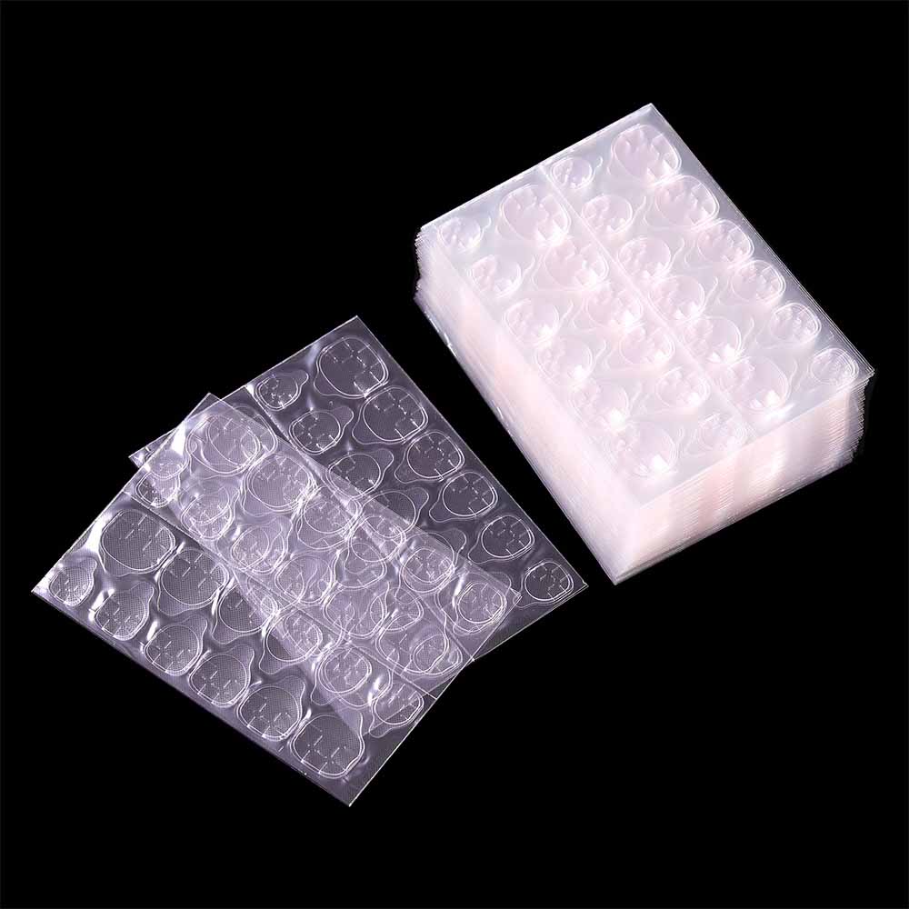 120/240PCS Jelly Waterproof Double-Sided Transparent Nail Tape Ultra Thin Strong Hold Invisible Damage-Free Removable for Fake Nails