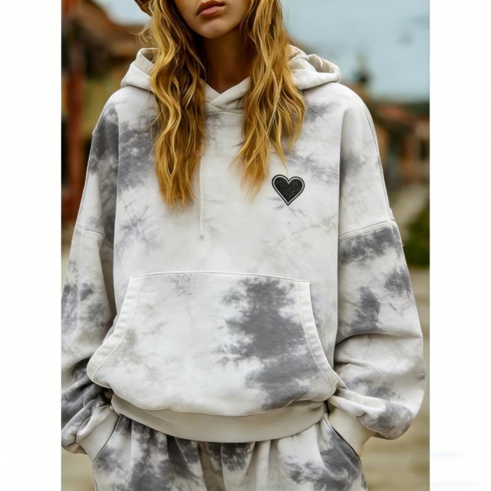 Spring Autumn European and American Retro Street Style Print Hoodie Women Casual Hoodie Streetwear Sweatshirt Women Clothes Top