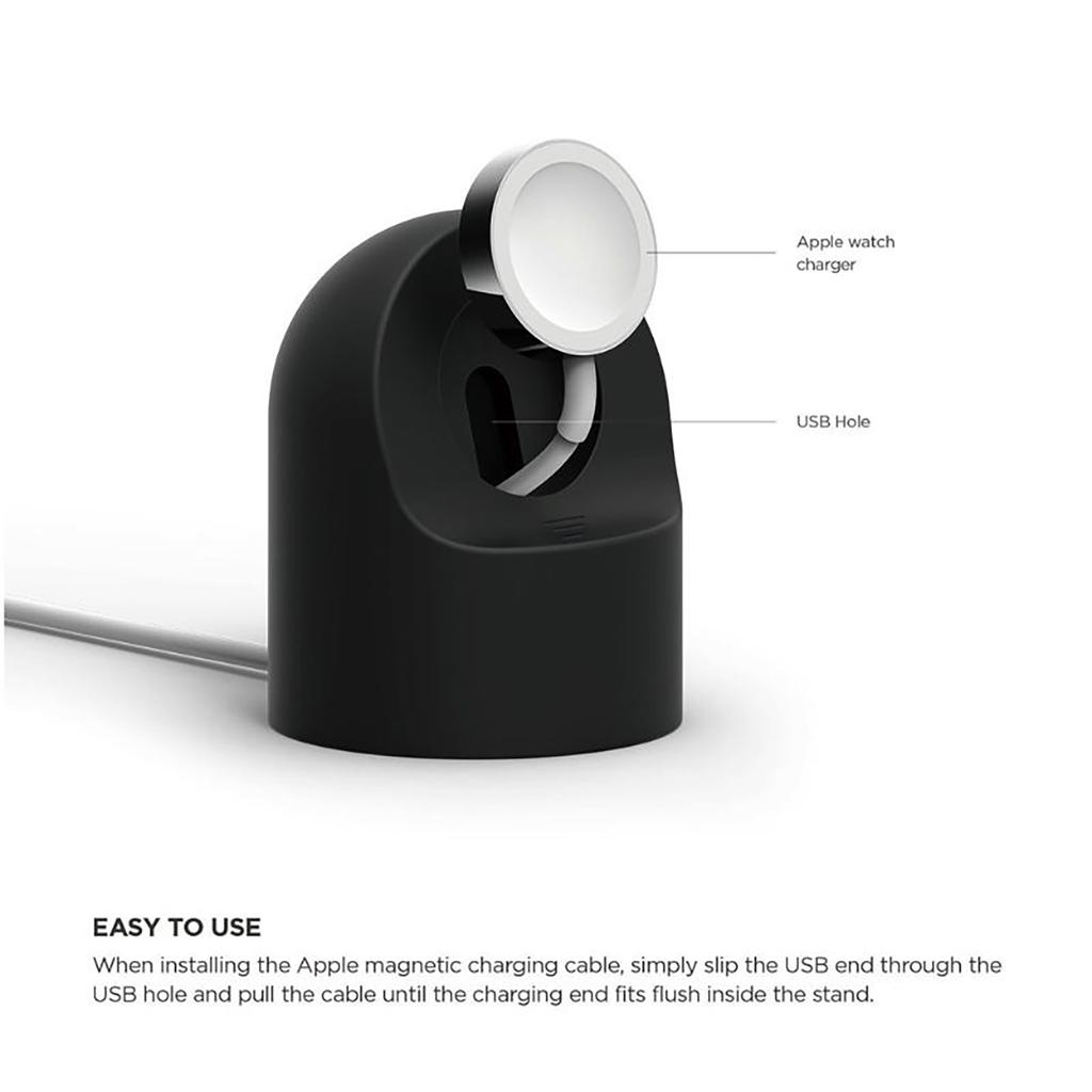 For iWatch Charging Stand Holder Silicone Dock Holder with Nightstand Mode for iWatch Wireless Charger