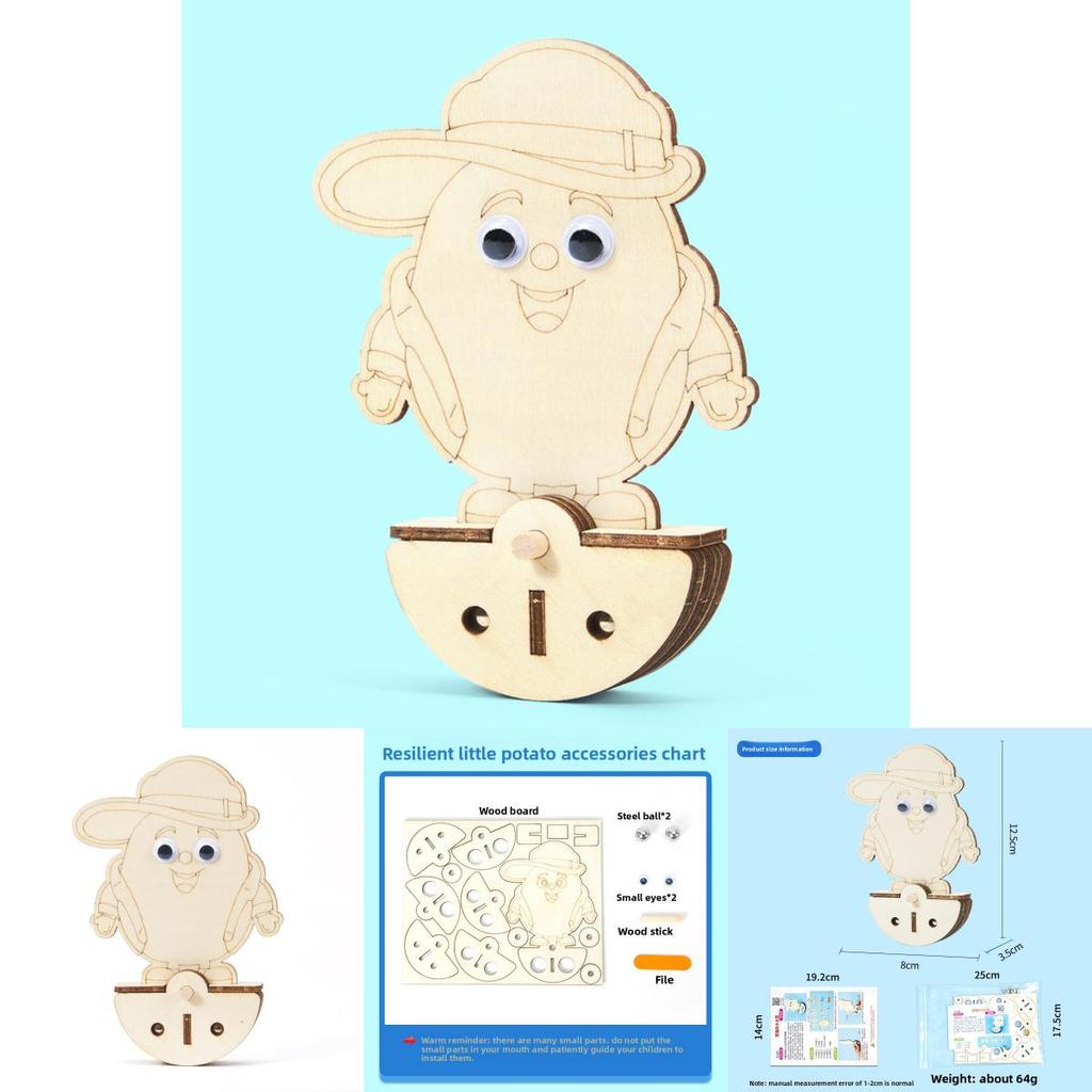 Creativity Wooden Potato Image Tumbler Assembly Set Children Puzzle Toys For Kids Educational Handson Learning Set