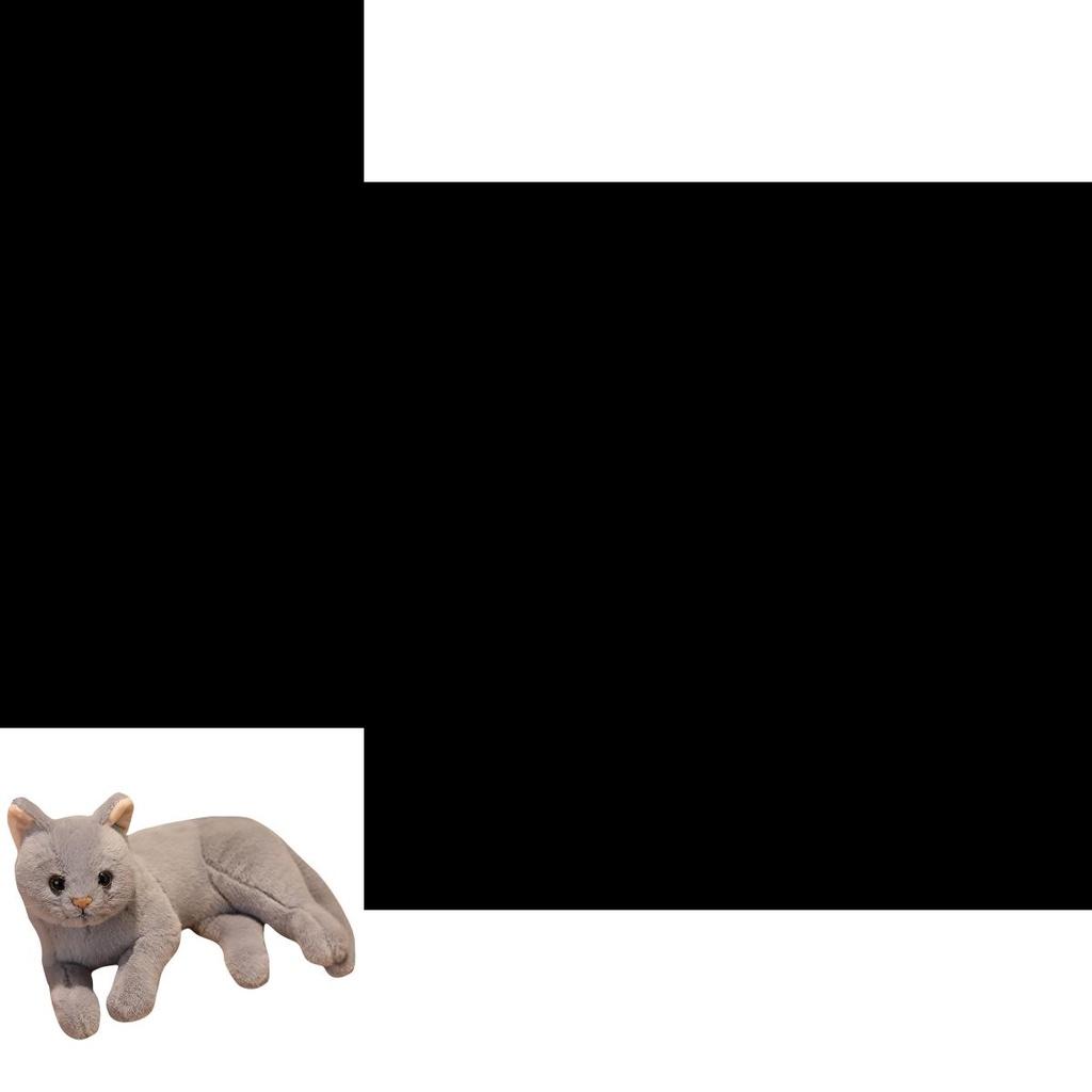 31cm Realistic Plush Cat Doll Soft Stuffed Kitten Toy In Pure Grey White Yellow And More For Kids' Pet Collection