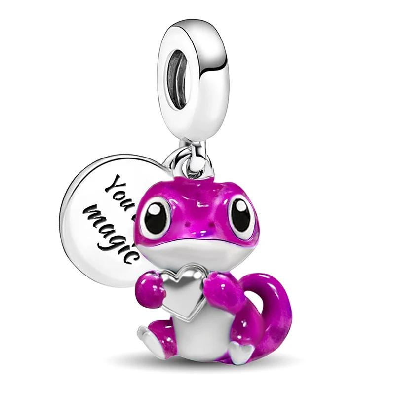 Kupfer Eule Dinosaurier Panda Chamäleon Niedlicher Anhänger Perle Passend für DIY Armband Armreif Herstellung Geschenk von Hochwertigem Schmuck