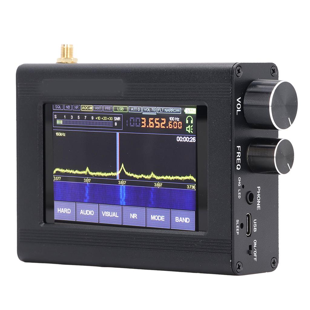 SDR Receiver 3.5 Inch Touch Screen Software Defination Radio Receiver AM SSB NFM WFM Full Bands Receiver 50Khz‑2GHz
