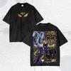 Japanese Anime Yu-GI-Oh Printed T-shirt For Men's Clothing Summer Cotton Tee Shirt Gothic Y2k Vintage Washed Oversized Tshirts